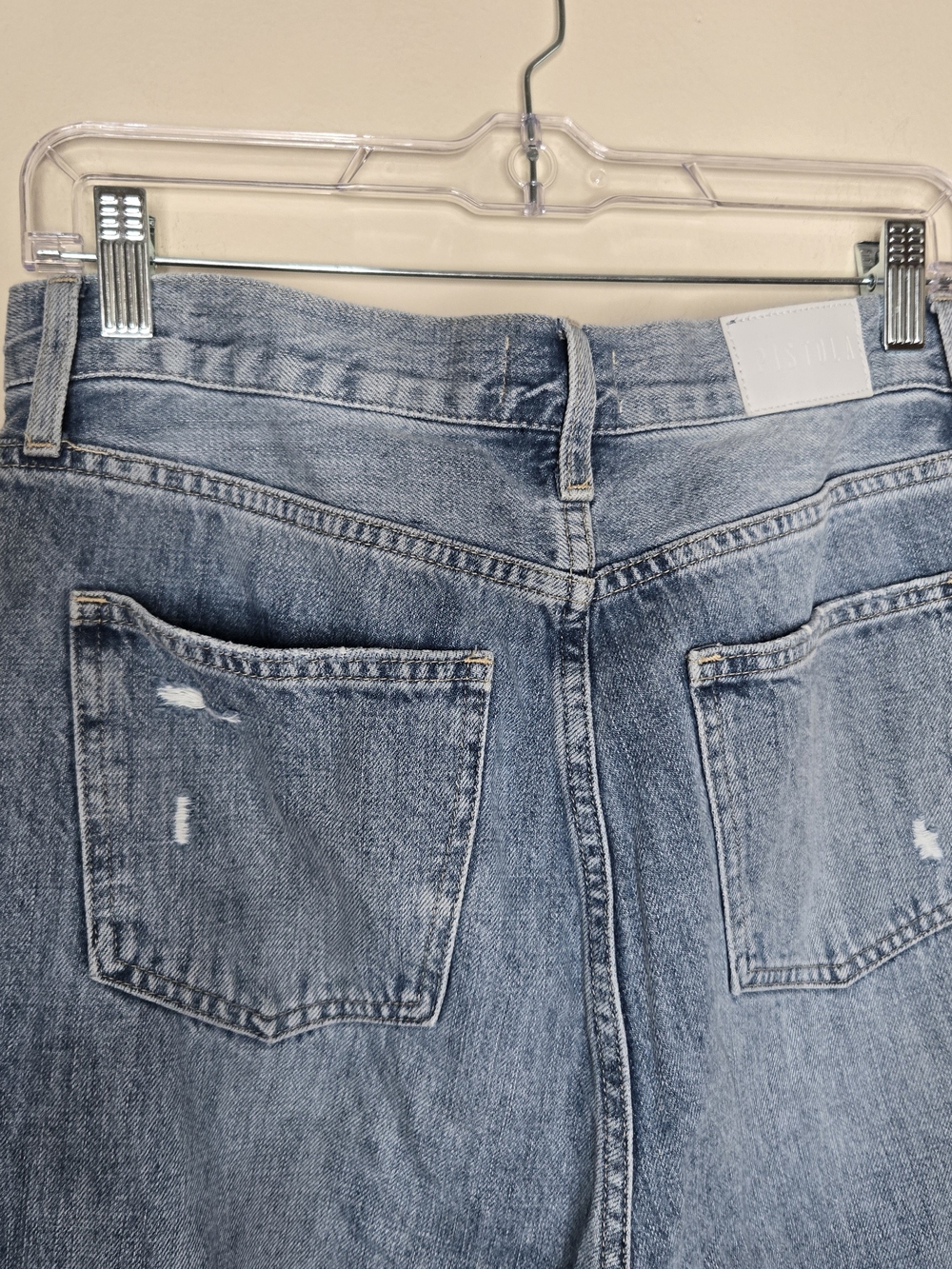 PISTOLA Cassie Super High Rise Straight Jeans Light Distressed Button Fly sz 29 - Picture 5 of 12